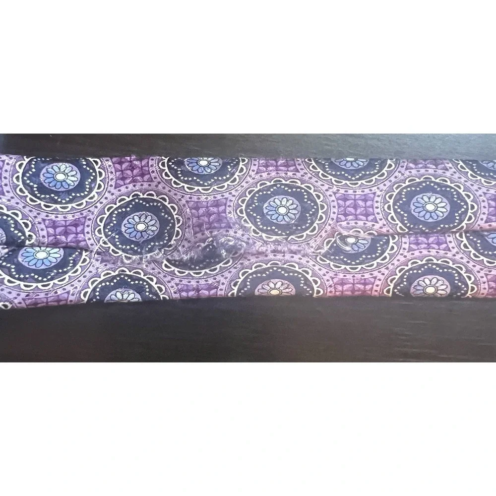 J.Z. Richards Boulder Purple Navy Blue Geometric Silk Tie Extra Long 68 Inch